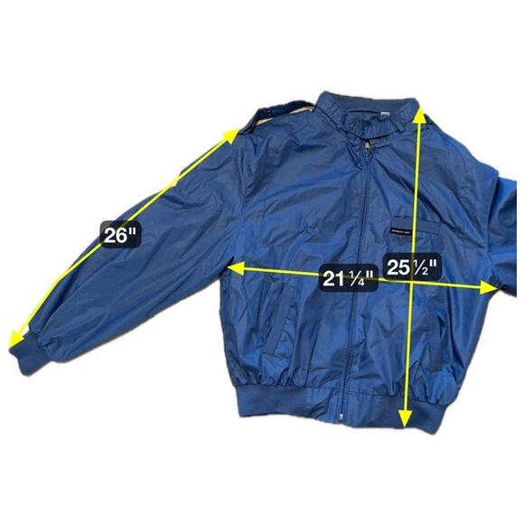 Vintage Members Only Blue Bomber Jacket Size 42 Made in Hong Kong 80s Style - Picture 9 of 9